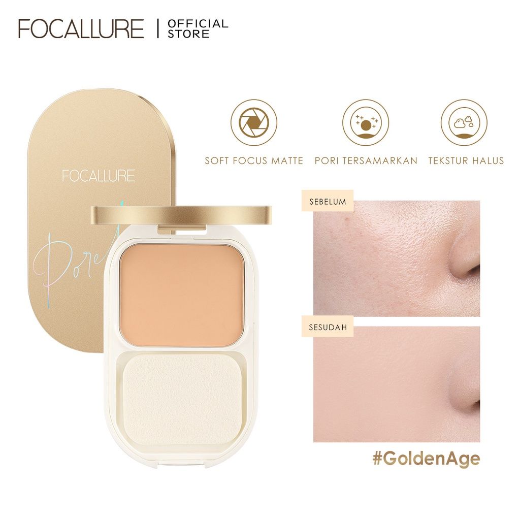  Phấn Phủ Kiềm Dầu Mịn Da FOCALLURE Lasting Poreless Compact Powder | FA206 