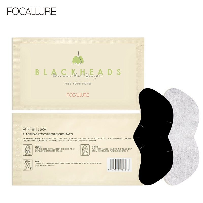  Miếng Dán Lột Mụn Đầu Đen Vùng Mũi FOCALLURE Blackhead Remover Pore Strips | FA-171 