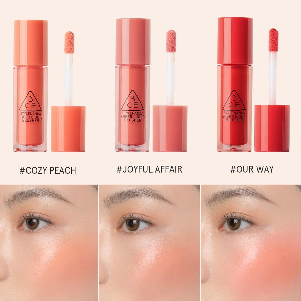  Má Hồng Dạng Kem 3CE Sheer Liquid Blusher 3g 