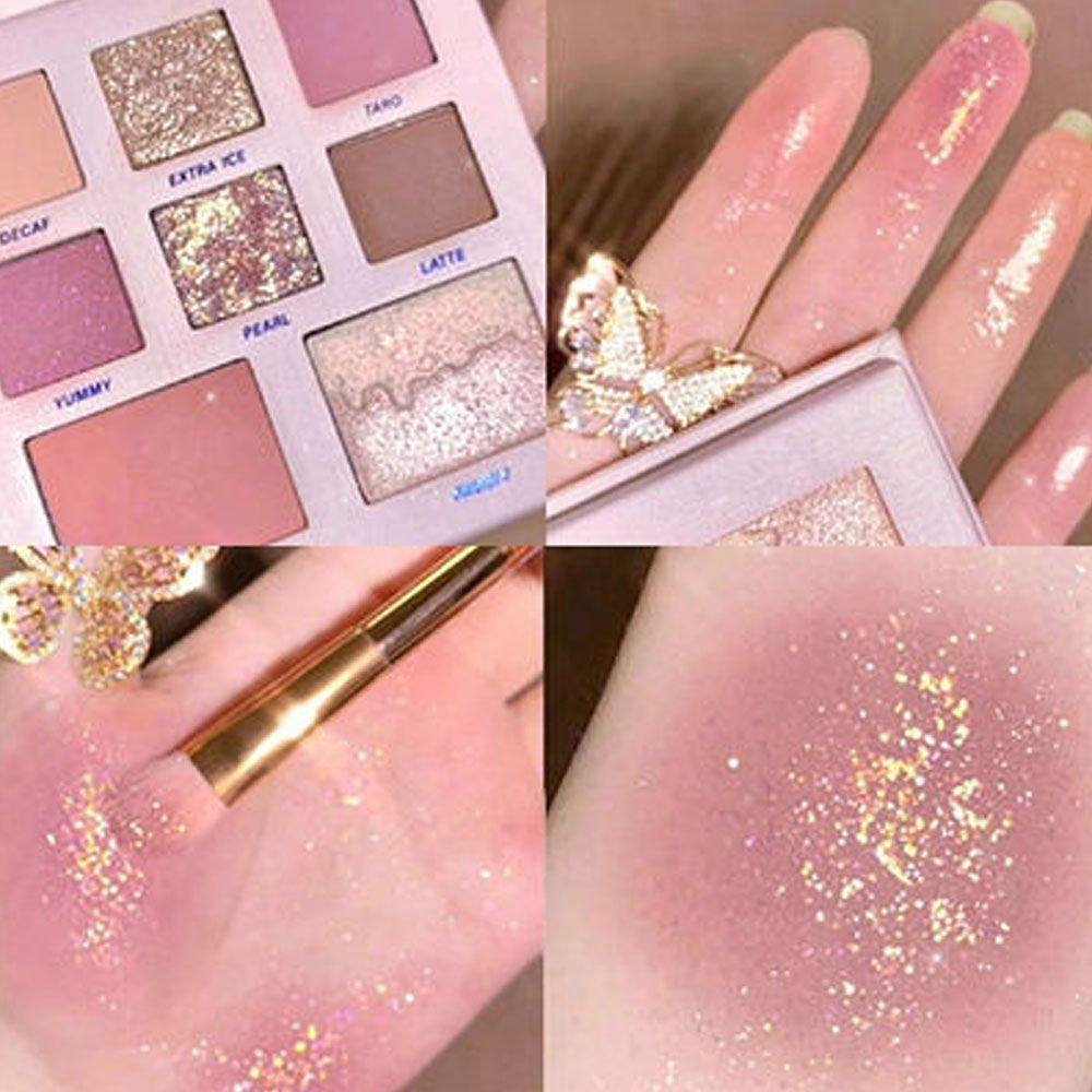 Bảng Phấn Mắt Dikalu Trà Sữa 8 Ô Màu Milk Tea Palette Nội Địa Trung Chính Hãng