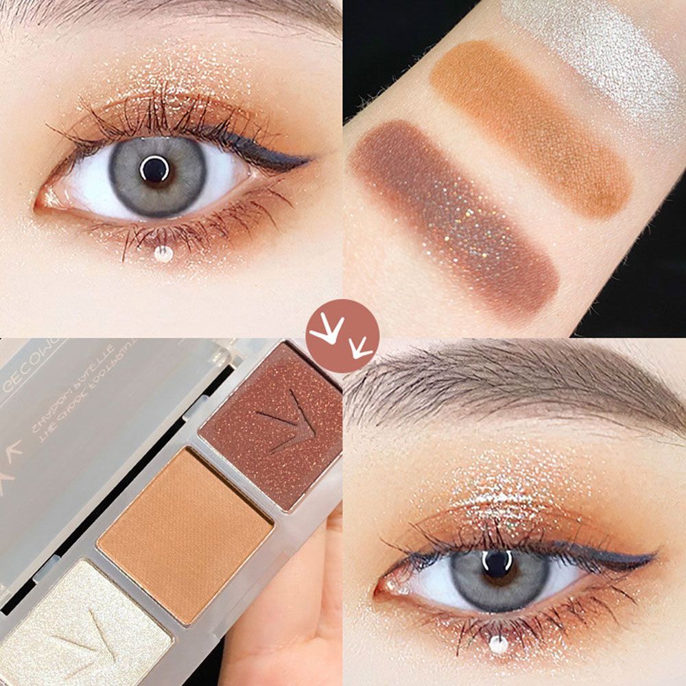 Bảng Phấn Mắt 3 Ô Màu Cute Claw Three-Color Eyeshadow Palette Nội Địa Trung Chính Hãng