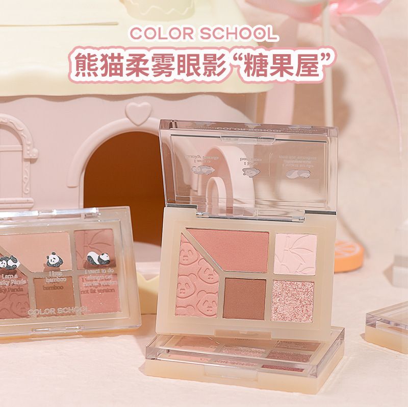 Bảng Phấn Mắt 5 Ô Gấu Trúc COLOR SCHOOL Little Panda Eyeshadow Pallete