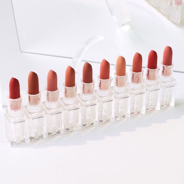  (Đủ Màu) Son Thỏi Siêu Lì 3CE Soft Matte Lipstick Vỏ Trong Suốt 