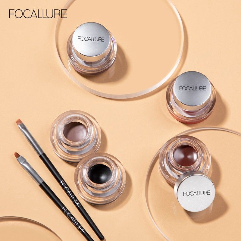 (Kèm Cọ) Gel Eyeliner Bền Màu Không Trôi FOCALLURE Stay Max Smooth Eyeliner Gel | FA-135