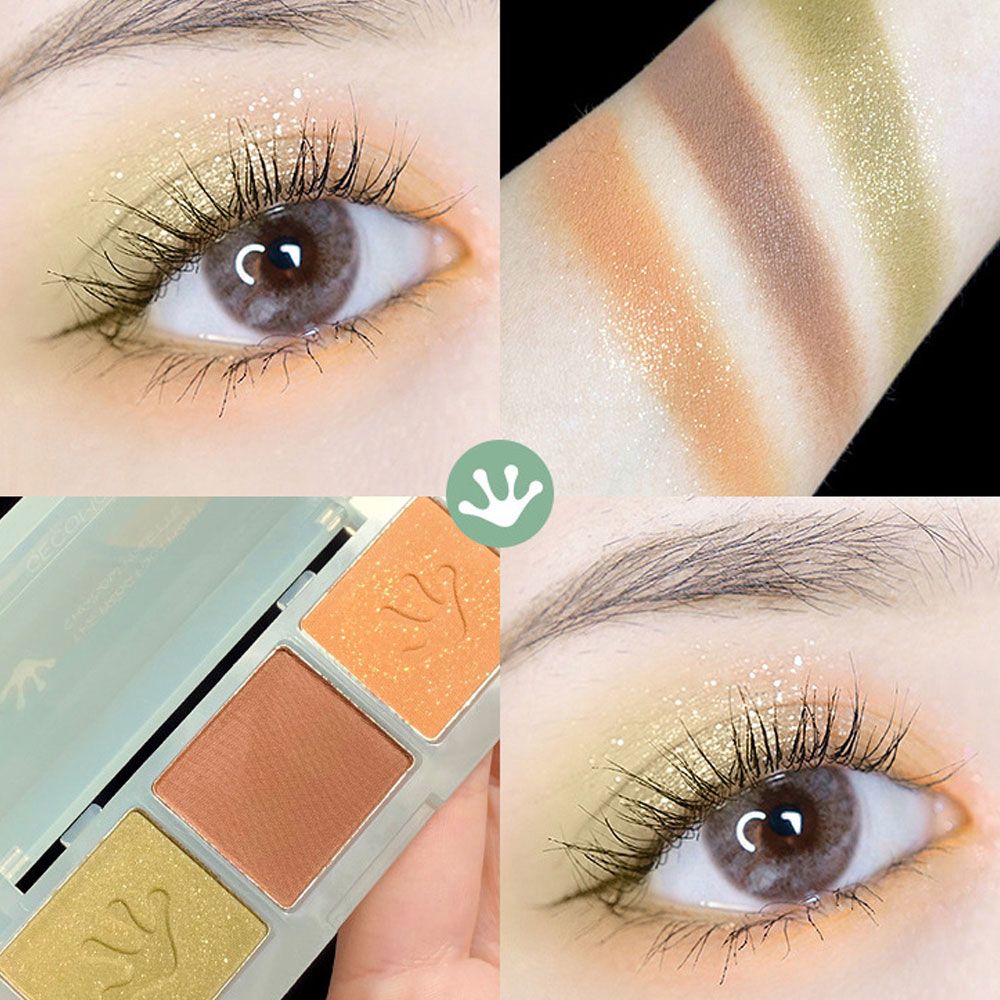 Bảng Phấn Mắt 3 Ô Màu Cute Claw Three-Color Eyeshadow Palette Nội Địa Trung Chính Hãng