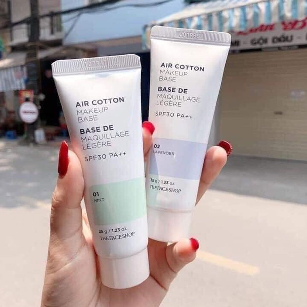  Kem Lót Make Up Base Air Cotton The Face Shop 