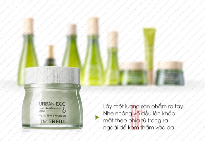 Kem dưỡng trắng da The Saem Urban Eco Harakeke Whitening Cream