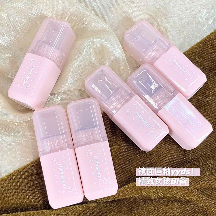  Son Bóng Lùn Dưỡng Ẩm DAIMANPU Doughnut Mirror Lip Glaze 