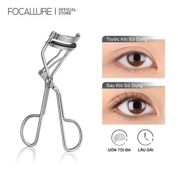  Bấm Mi Kim Loại Cong Mi FOCALLURE Eyelash Curler (Tặng Kèm Miếng Đệm Mi) 