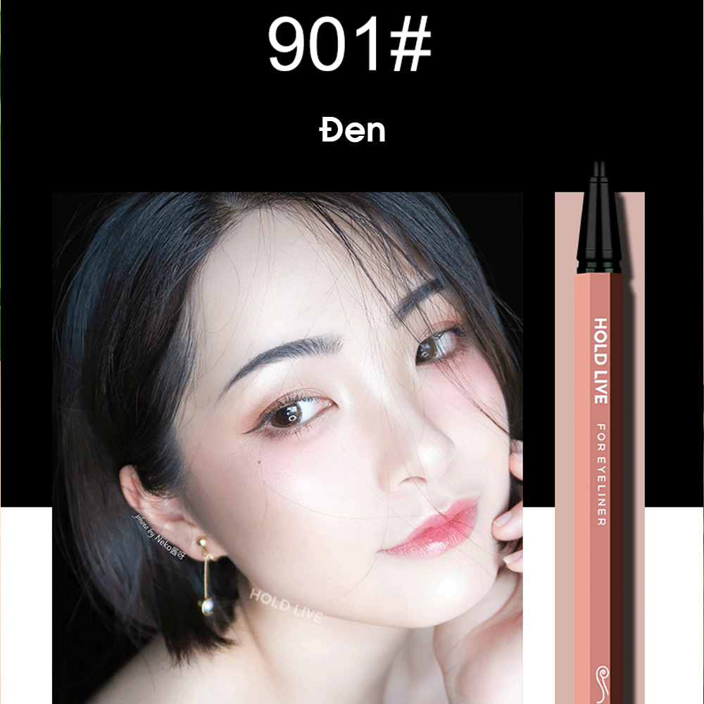  Bút Dạ Kẻ Mắt Siêu Mảnh Không Trôi HOLD LIVE Superfine Natural Eyeliner Nội Địa Trung 