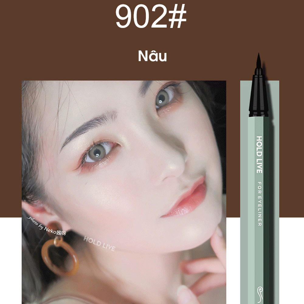  Bút Dạ Kẻ Mắt Siêu Mảnh Không Trôi HOLD LIVE Superfine Natural Eyeliner Nội Địa Trung 