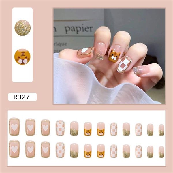 (Update Liên Tục) Set 24 Móng Tay Giả Nails Box Kèm Keo Dán Nội Đia Trung