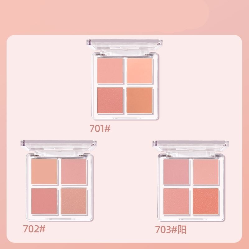 Bảng Phấn Má Hồng 4 Ô GOGO TALES Soft Mist Naked Feeling Blush