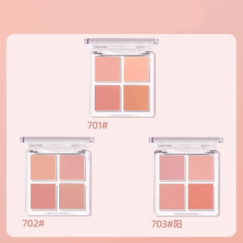  Bảng Phấn Má Hồng 4 Ô GOGO TALES Soft Mist Naked Feeling Blush 