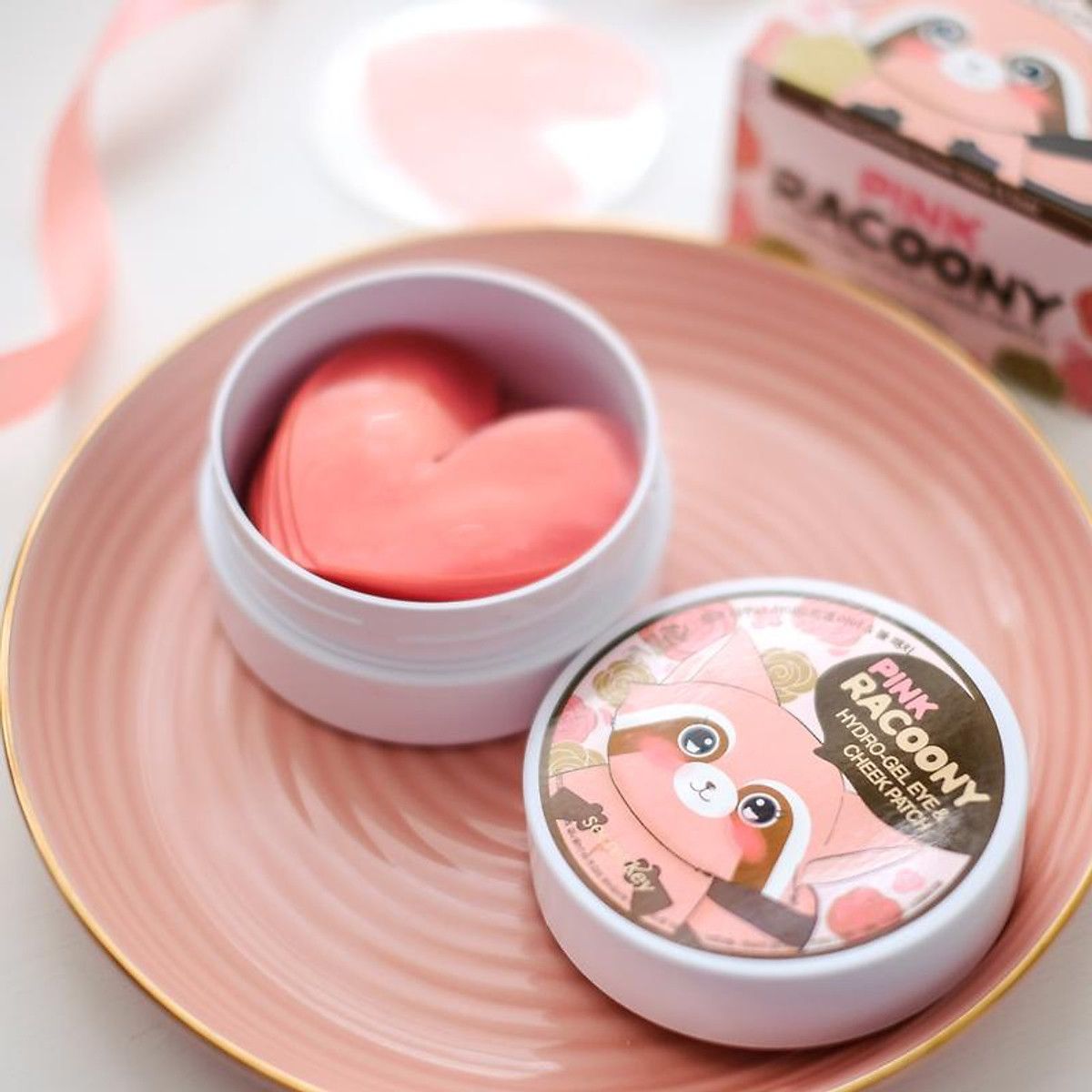 Mặt Nạ Dưỡng Mắt & Má Secret Key Pink Racoony Hydrogel Eye & Cheek Patch