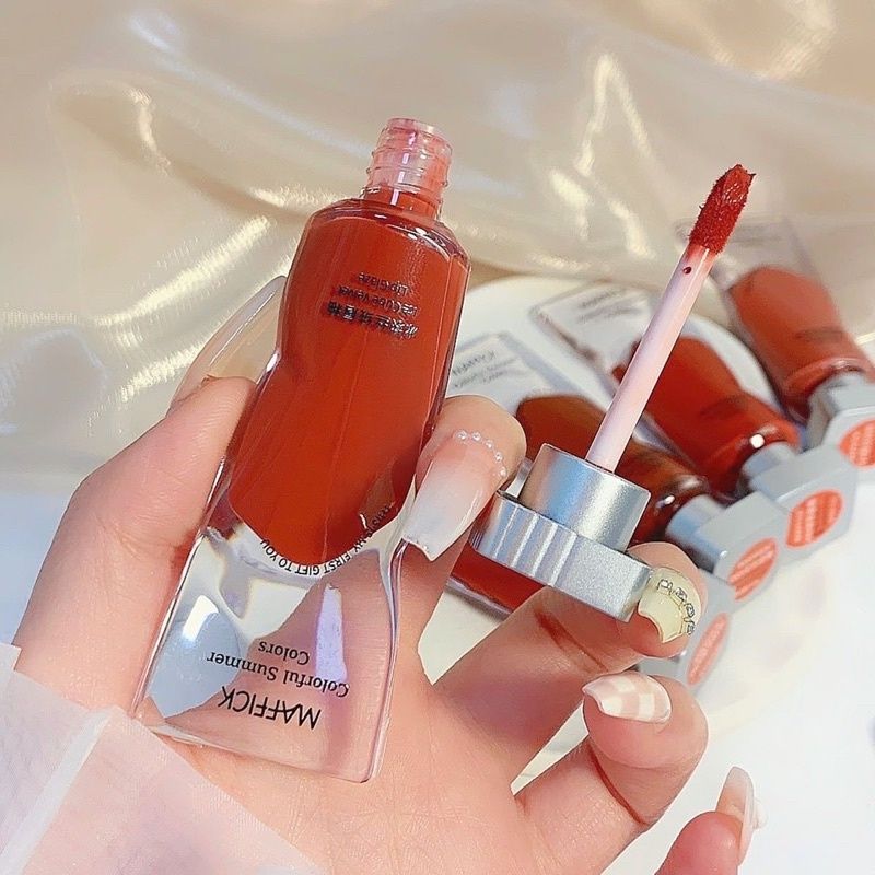 Son Kem Lì Dạng Tuýp Trong Suốt MAFFICK Ice Cube Velvet Lip Glaze Nội Địa Trung