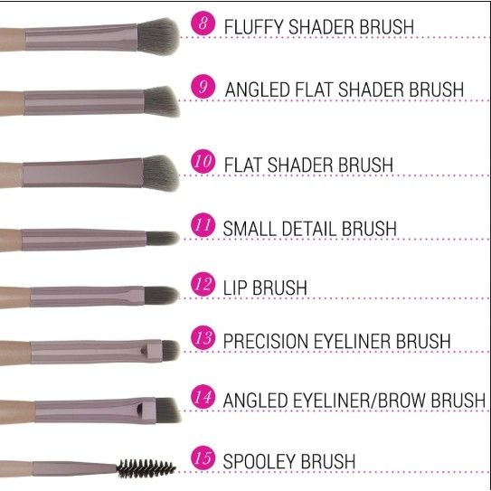  Bộ Cọ 15 Cây Kèm Túi BH COSMETICS Lavish Elelgance 15 Piece Brush Set With Bag 