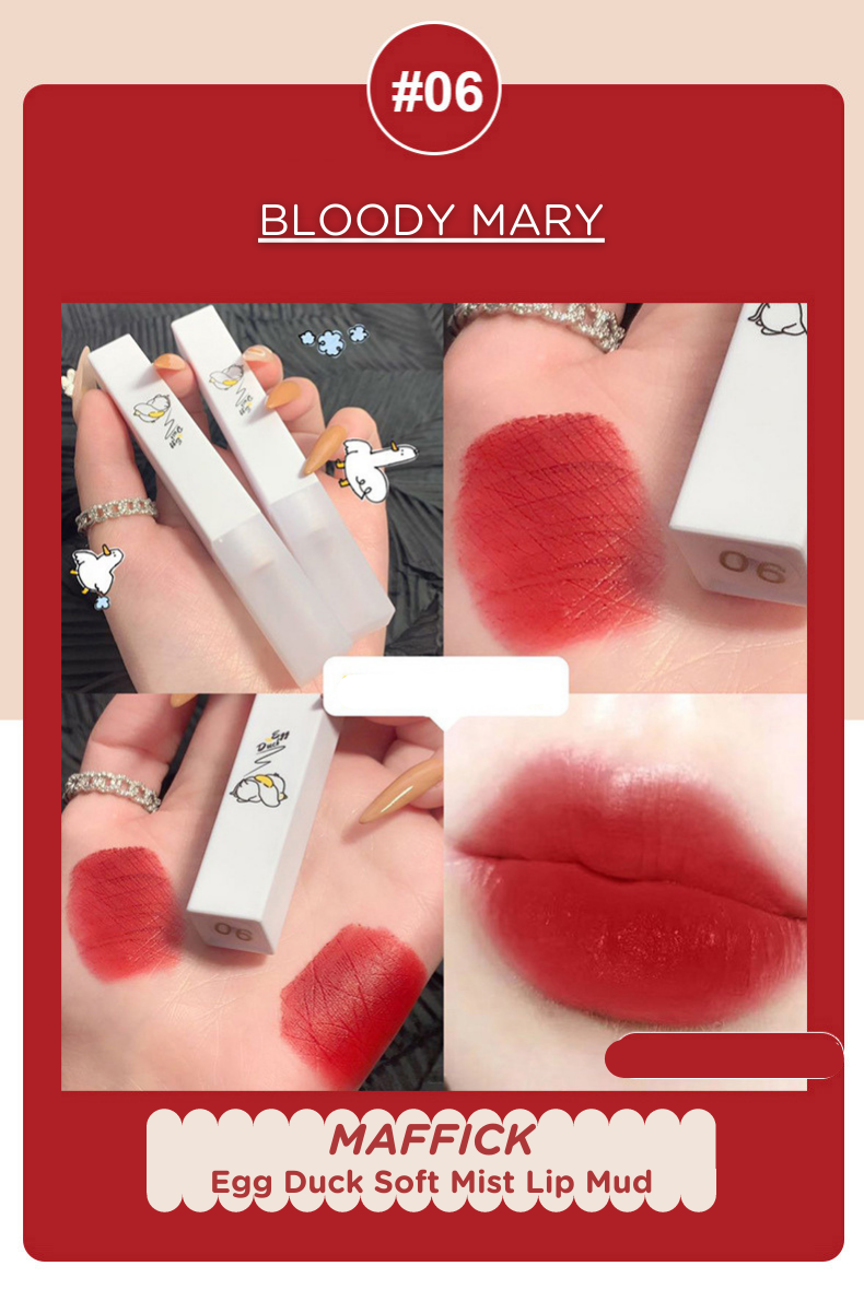 Son Kem Lì Maffick Vịt trắng Egg Duck Soft Mist Lip Mud Nội Địa Trung Chính Hãng