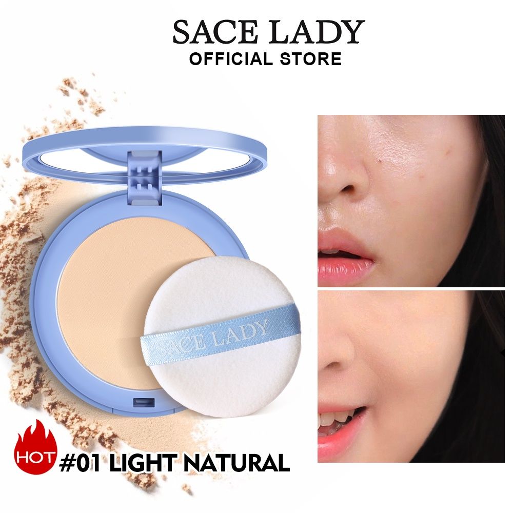  Phấn Phủ Nén Kiềm Dầu, Không Trôi SACE LADY Lasting Waterproof Oil Control Pressed Powder 