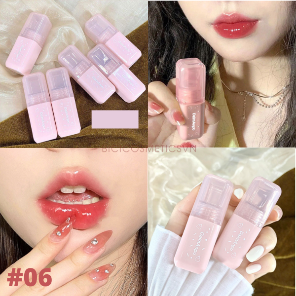  Son Bóng Lùn Dưỡng Ẩm DAIMANPU Doughnut Mirror Lip Glaze 