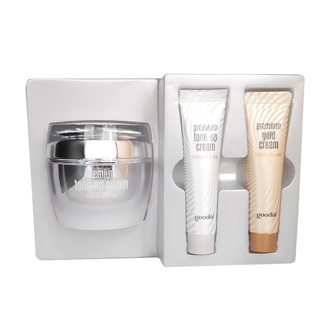 Bộ 3 Sản Phẩm Dưỡng Trắng Da Goodal Premium Tone Up Cream Gift Set