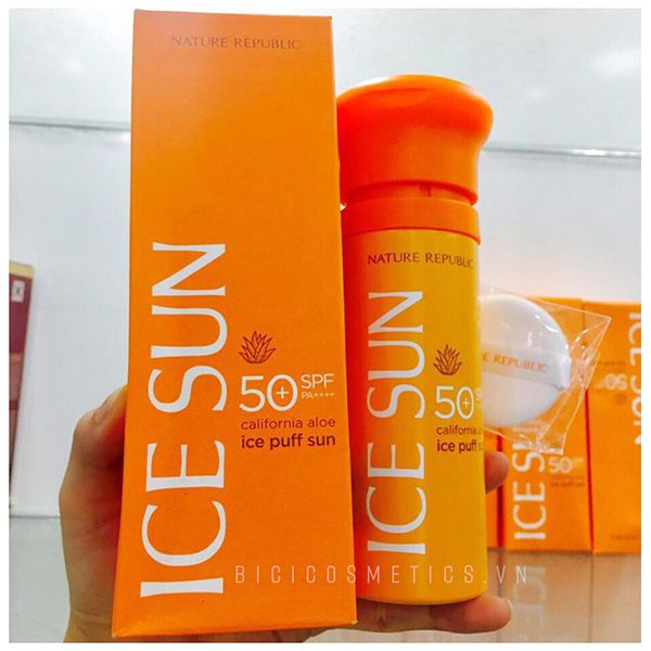 Kem Chống Nắng Nature Republic California Aloe Ice Puff Sun Spf 50