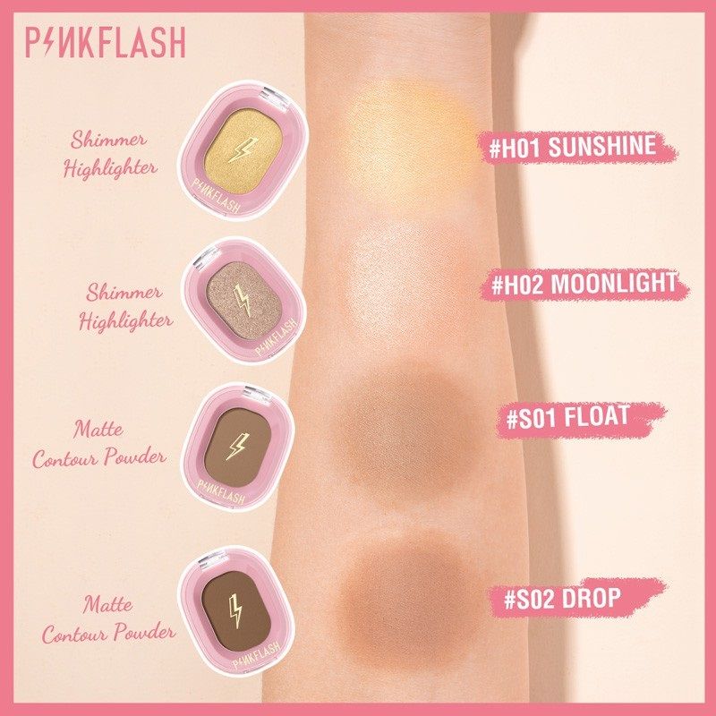  Phấn Tạo Khối/Bắt Sáng Ô Lẻ PINKFLASH All Overface Contour | PF-F02 