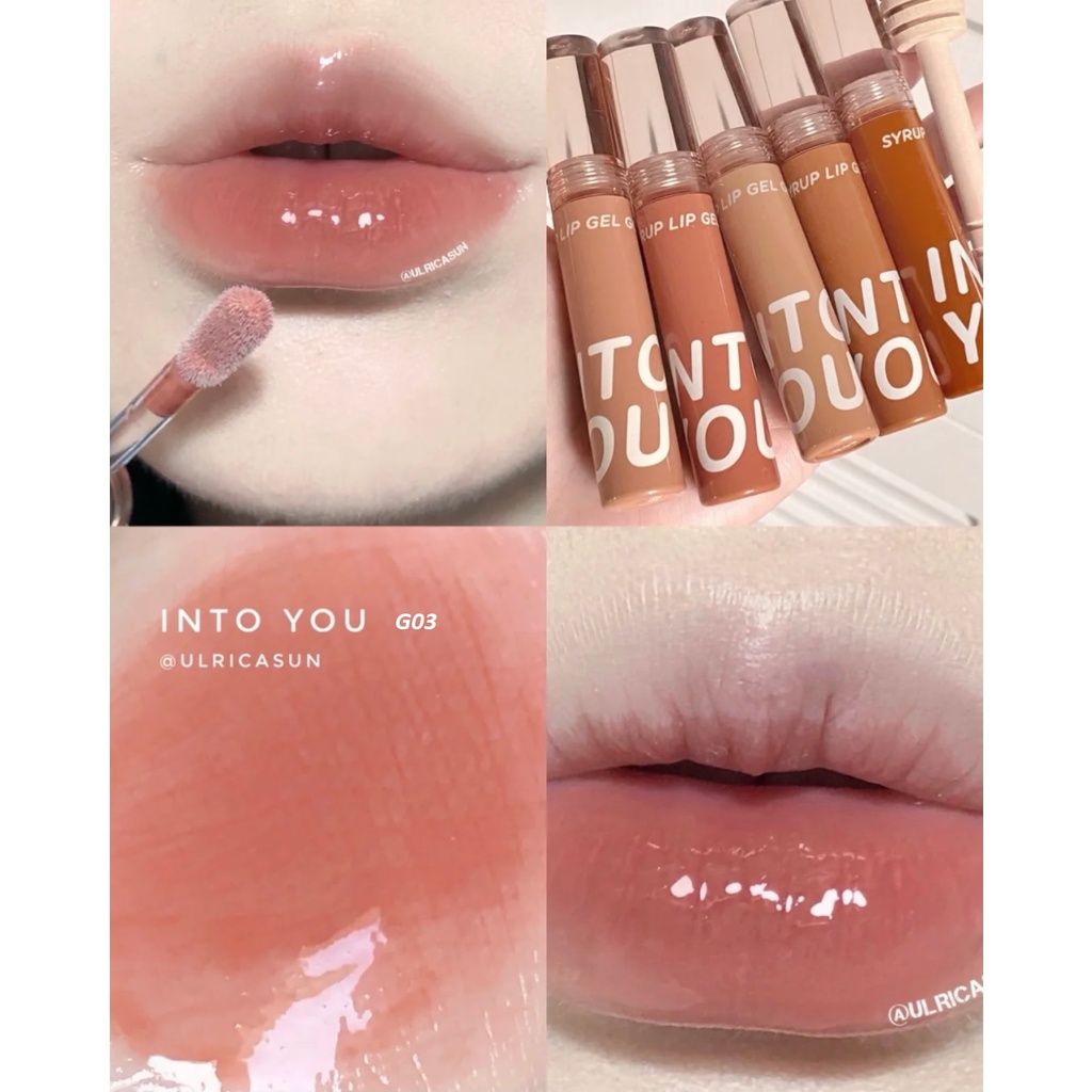  Son Bóng Bền Màu Mềm Môi INTO YOU Syrup Lip Gel Nội Địa Trung 