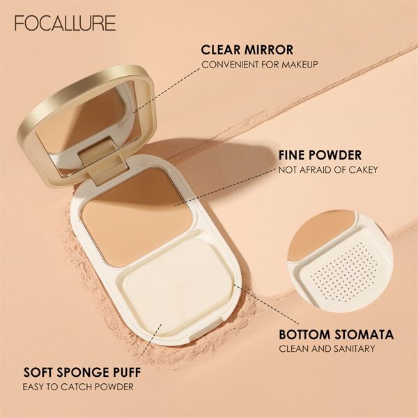  Phấn Phủ Kiềm Dầu Mịn Da FOCALLURE Lasting Poreless Compact Powder | FA206 