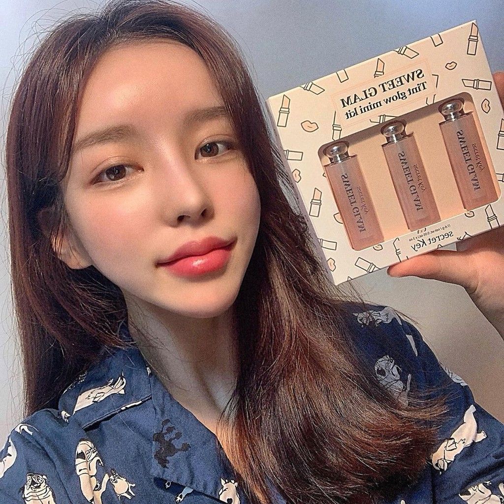 Set 3 son dưỡng có màu Secret Key Sweet Glam Tint Glow Mini Kit