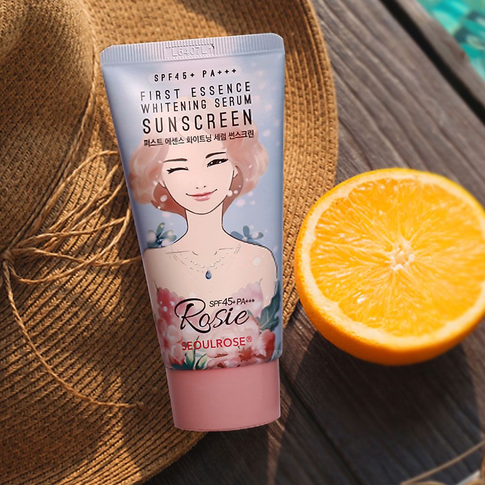 Kem chống nắng ROSIE SeoulRose First Essence Whitening Serum Sunscreen SPF45 PA+++
