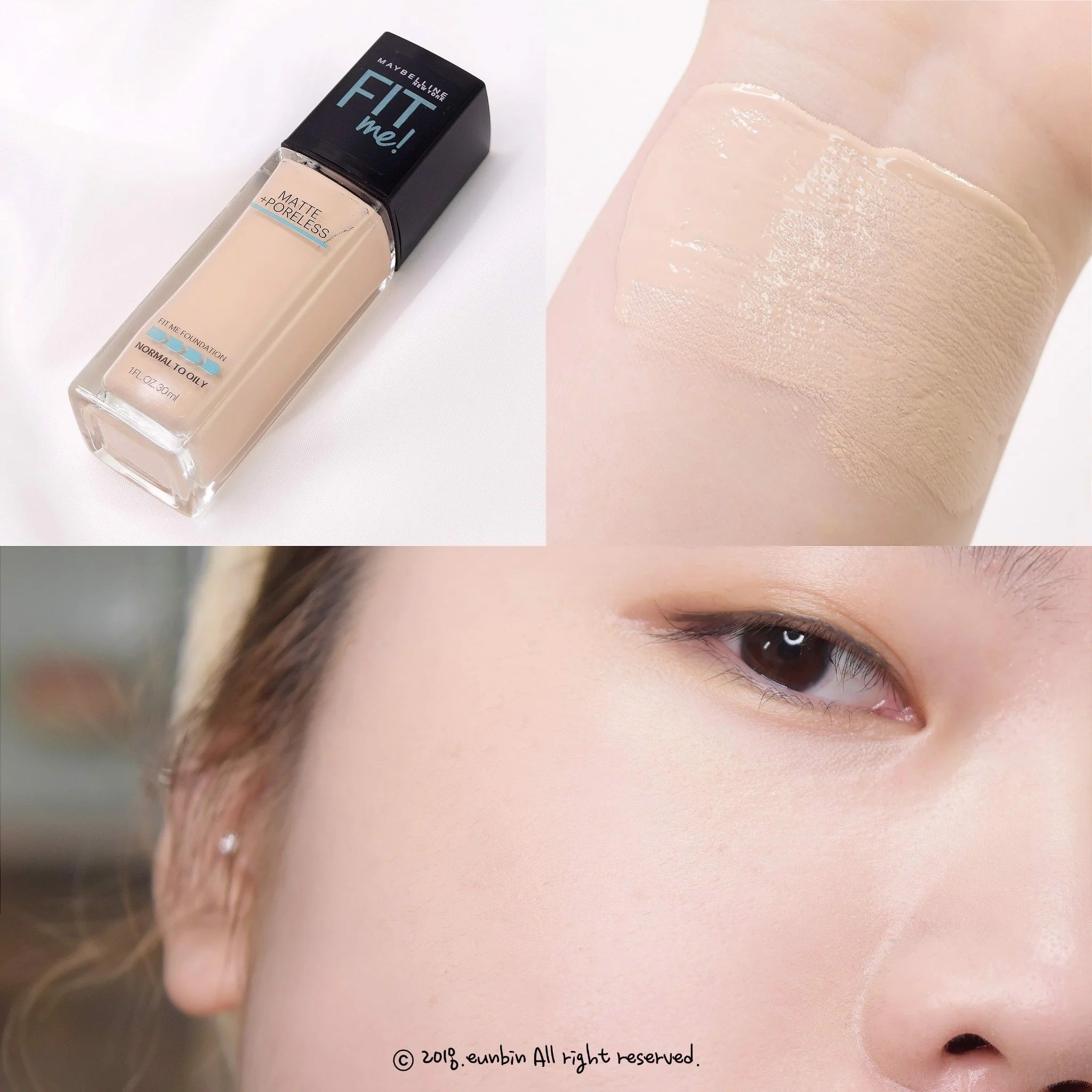  (Mẫu Mới) Kem Nền Mịn Lì Maybelline Fit Me Matte + Poreless Foundation Có Vòi Pump, Có Tem Phụ 