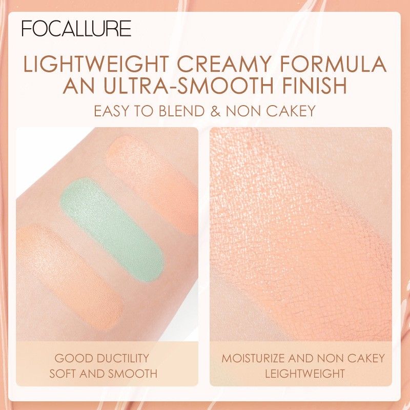 Bảng Triệt Sắc Che Khuyết Điểm 5 Ô FOCALLURE Color Concealer Palette | FA-172