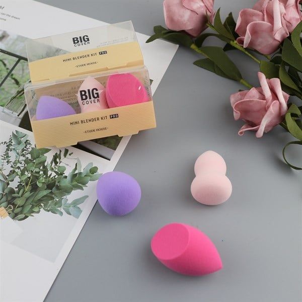 Set Bông Phấn Etude House Big Cover Mini Blender Kit Pro