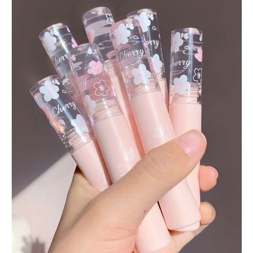  Son Kem Lì Nắp Trong Suốt Hoa Anh Đào HOLD LIVE Flower Sakura Velvet Matte 