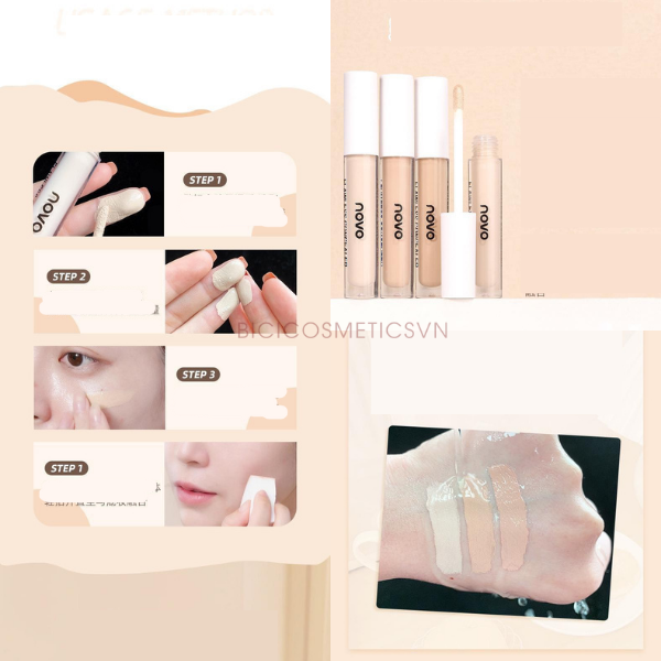Che Khuyết Điểm Dạng Kem NOVO Silky Moisturizing Concealer