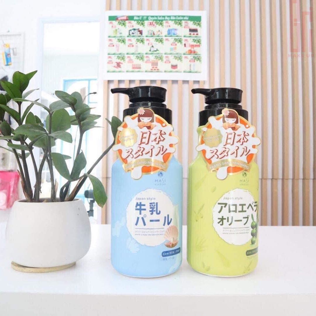 Sữa tắm trắng mịn da Hashi Kokeshi White & Pure Spa Shower Milk
