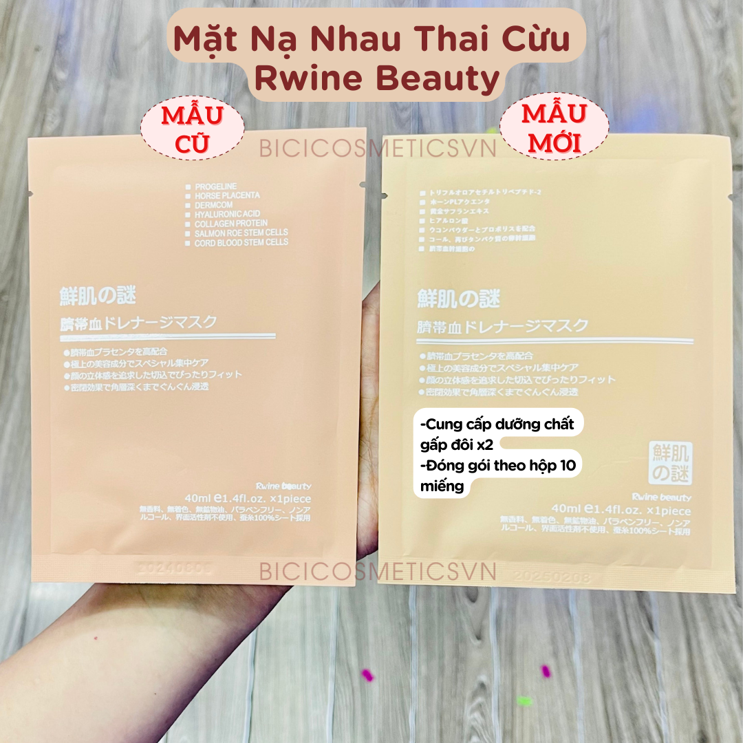  (Mẫu mới) Mặt Nạ Nhau Thai Cừu Tăng Gấp Đôi Dưỡng Chất Cho Da Rwine Beauty 