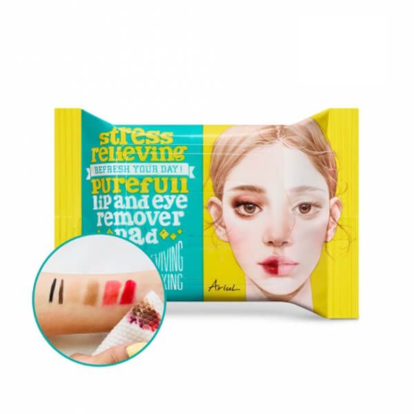 Khăn Giấy Tẩy Trang Mắt Môi Ariul Stress Relieving Purefull Lip & Eye (30 Miếng)