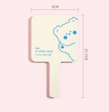  Gương Cầm Tay Gấu Xanh GOGO TALES Little Milk Bear Hand Mirror Nội Địa Trung 