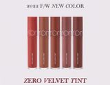  (Màu 26-27-28-29-30) Son Kem Lì Zero Velvet Tint Phiên Bản Đông 2022 WINERY VELVET 