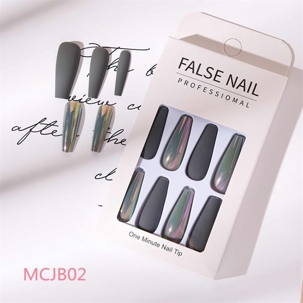 Hộp 24 Móng Tay Giả Đính Hạt, Đá Nails Box Cao Cấp Nội Địa Trung Kèm Keo Dán + Dũa Móng