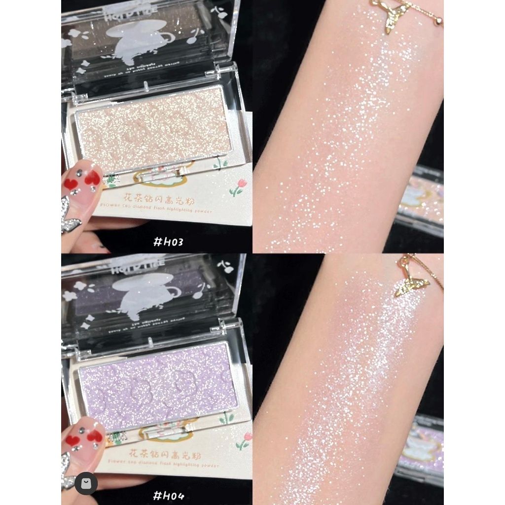 Phấn Bắt Sáng Nhũ Lấp Lánh HOLD LIVE Flower Tea Diamond Flash