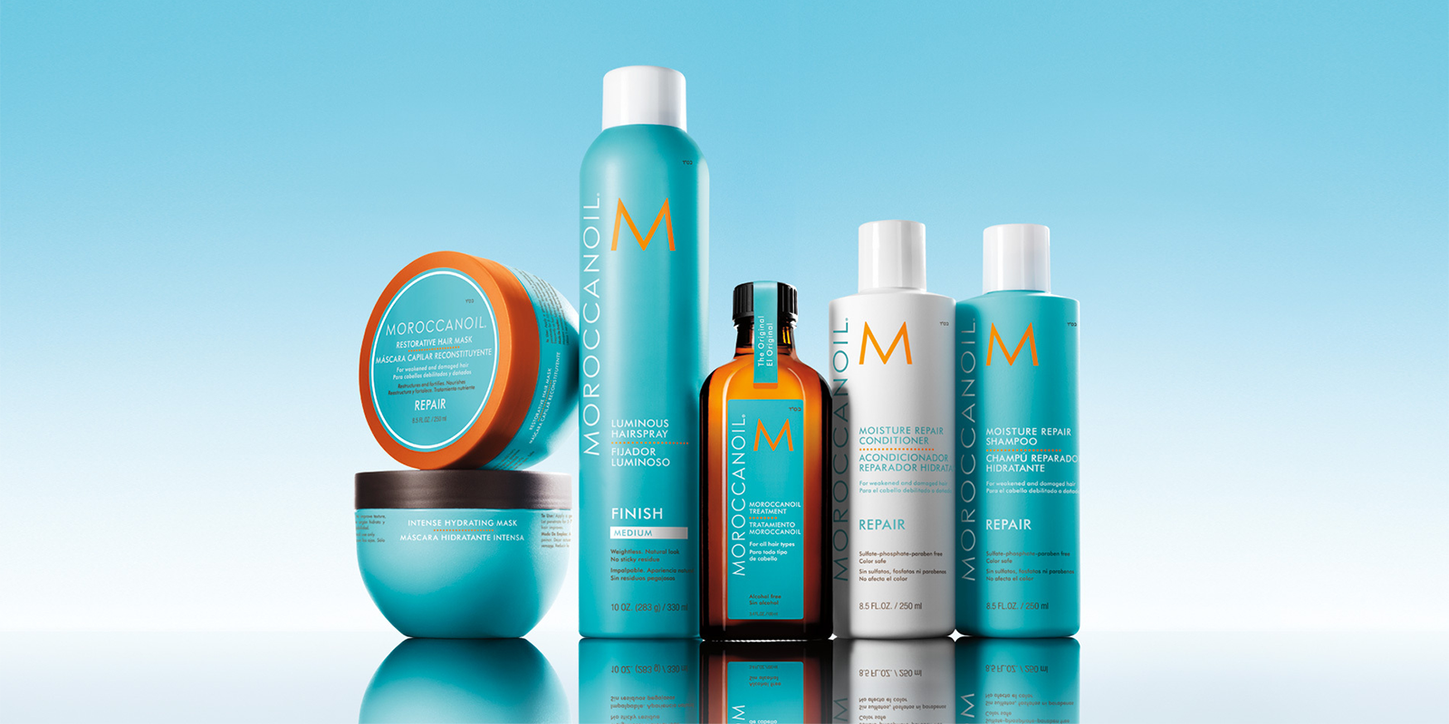  Bộ Dầu Gội Xả Tăng Phồng Moroccanoil Volume & Shine 500ml - Tặng Kém 1 Dưỡng Tóc 50ml 