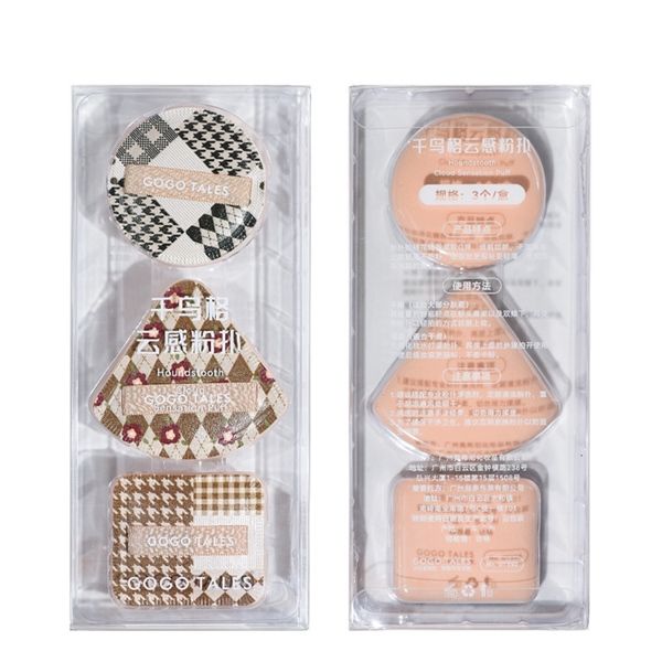 Sét Mút Tán Nền GOGO TALES Houndstooth Cloud Sensation Puff