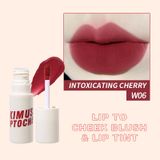  Son Kem Kiêm Má Hồng Lâu Trôi KIMUSE Lip To Cheek Blush & Lip Tint 