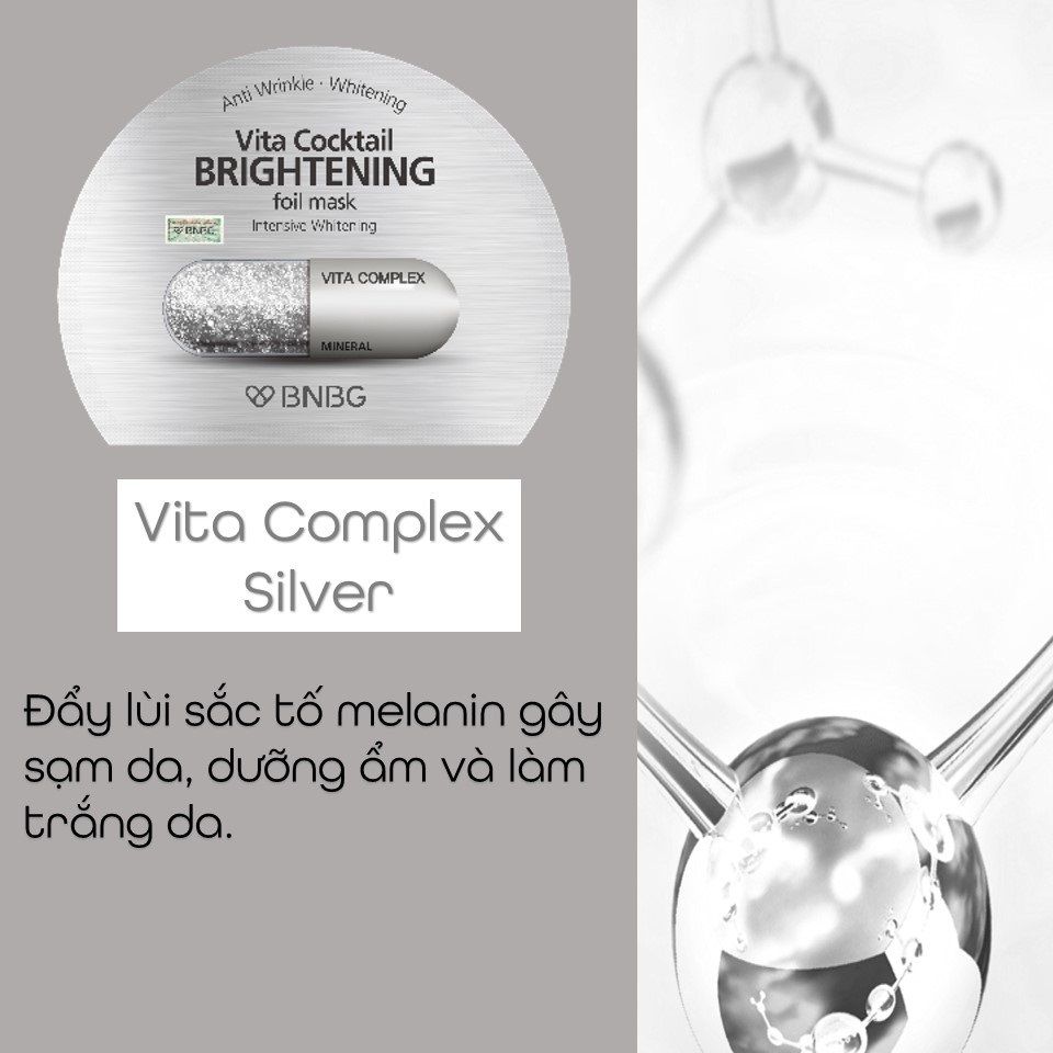  Mặt Nạ BNBG Brightening Dưỡng Trắng Làm Đều Màu BNBG Vita Cocktail Brightening Foil Mask Intensive  30ml 