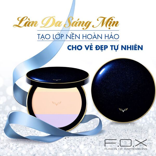 Phấn Phủ F.O.X Pressed Powder Tặng Cọ Powder Brush