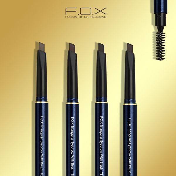 Chì Kẻ Mày 2 Đầu F.O.X Triangular Eyebrow With Brush