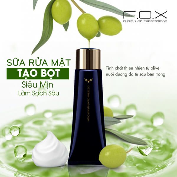 Sữa Rửa Mặt Tạo Bọt F.O.X Deep Cleansing Facial Cream QE01